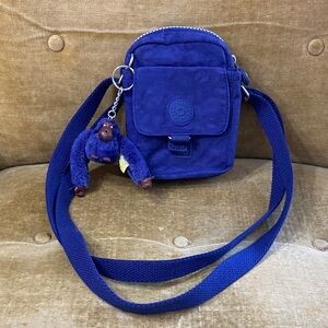 Small Kipling crossbody bag in blue- purple